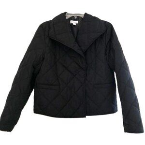 Calvin Klein Black Quilted Wrap Style Jacket Size S